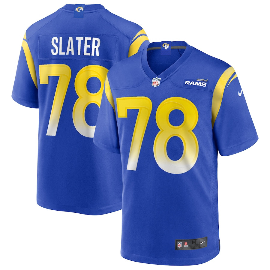 Jackie Slater 78 Los Angeles Rams Men Game Retired Jersey - Royal Js9829