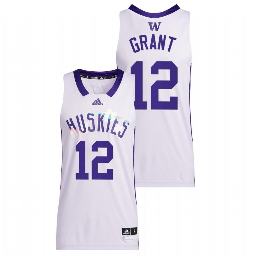 Jackson Grant 12 White Washington Huskies 2022 Basketball Honoring Black Excellence Jersey