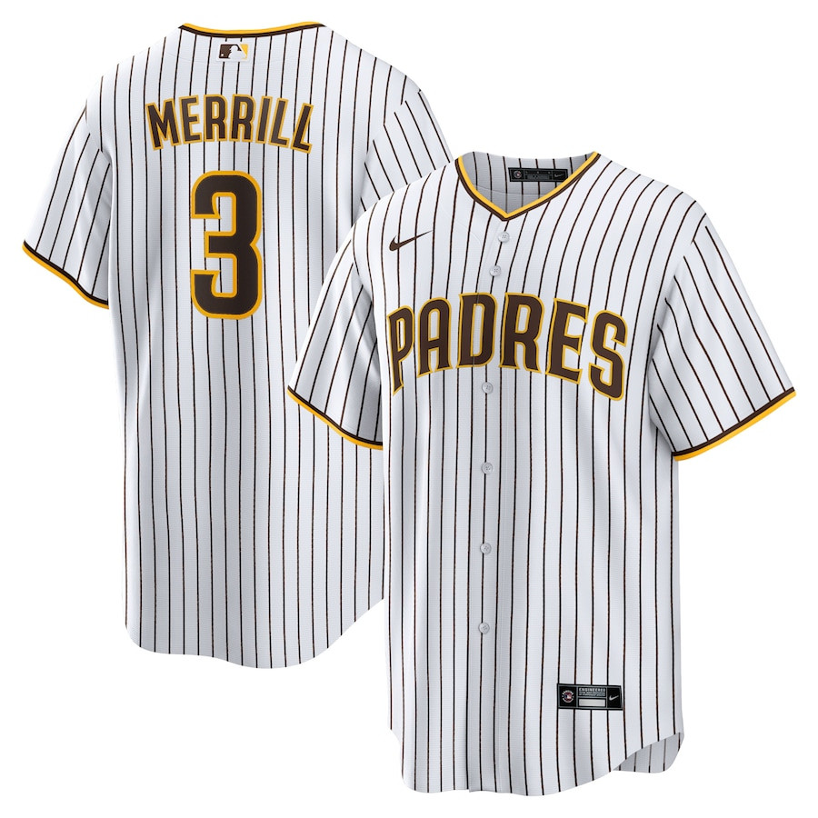 Jackson Merrill 3 San Diego Padres Home Men Jersey - White