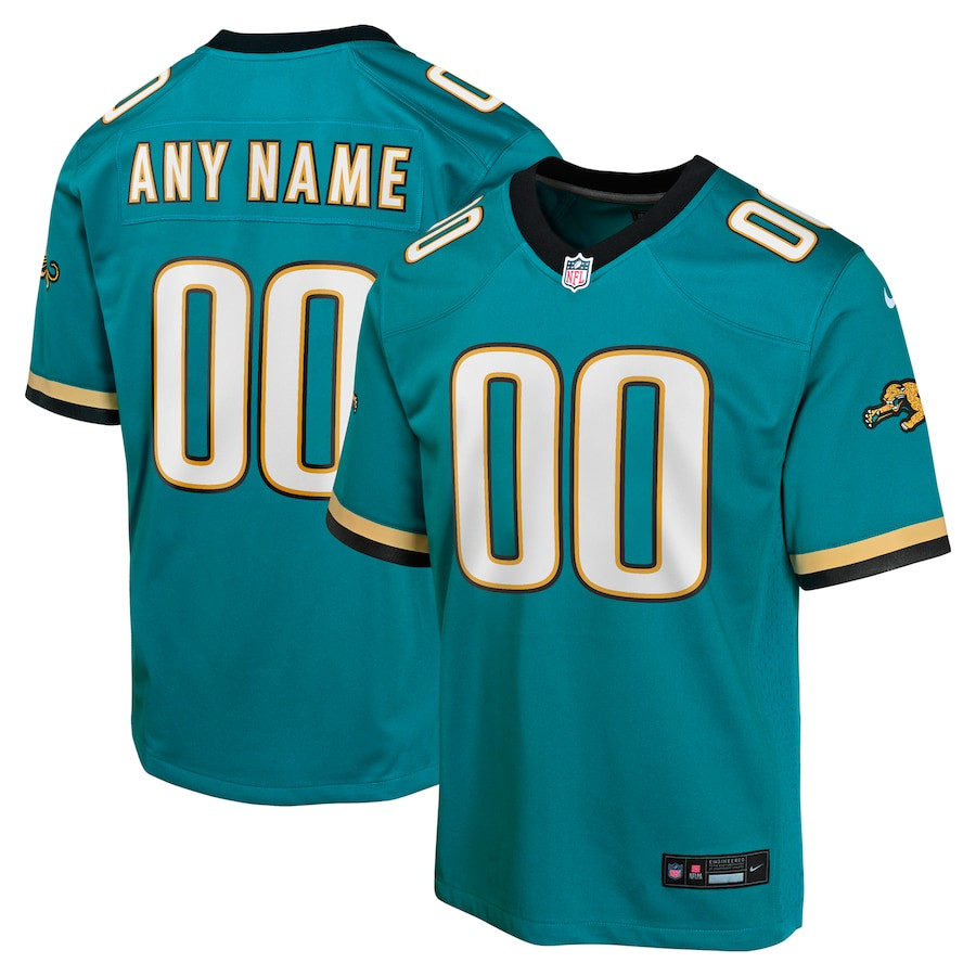 Jacksonville Jaguars Prowler Throwback Player Game Youth Custom Jersey - Teal Js9865