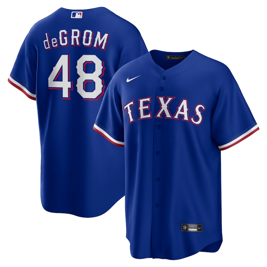 Jacob Degrom 48 Texas Rangers Alternate Men Jersey - Royal