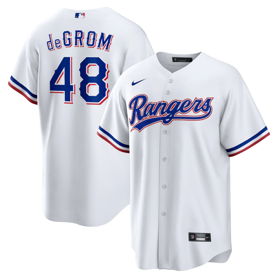 Jacob Degrom 48 Texas Rangers Home Men Jersey - White