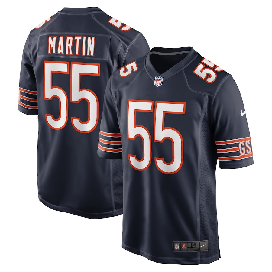 Jacob Martin 55 Chicago Bears Game Men Jersey - Navy Js4039