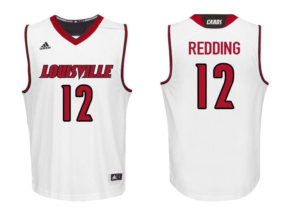 Jacob Redding 12 White College Basketball Louisville Cardinals Jersey