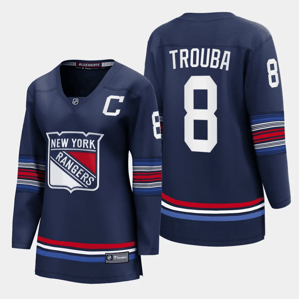 Jacob Trouba 8 New York Rangers Women Alternate Premier Breakaway Jersey - Navy