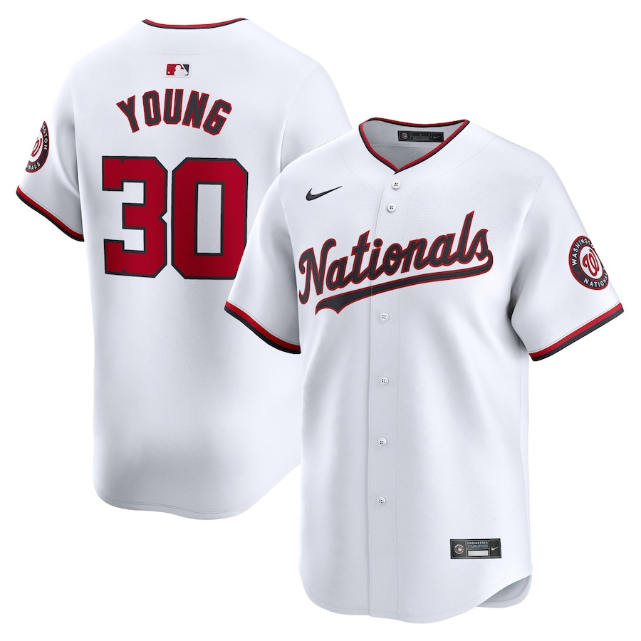Jacob Young 30 Washington Nationals Home Limited Player Men Jersey - White