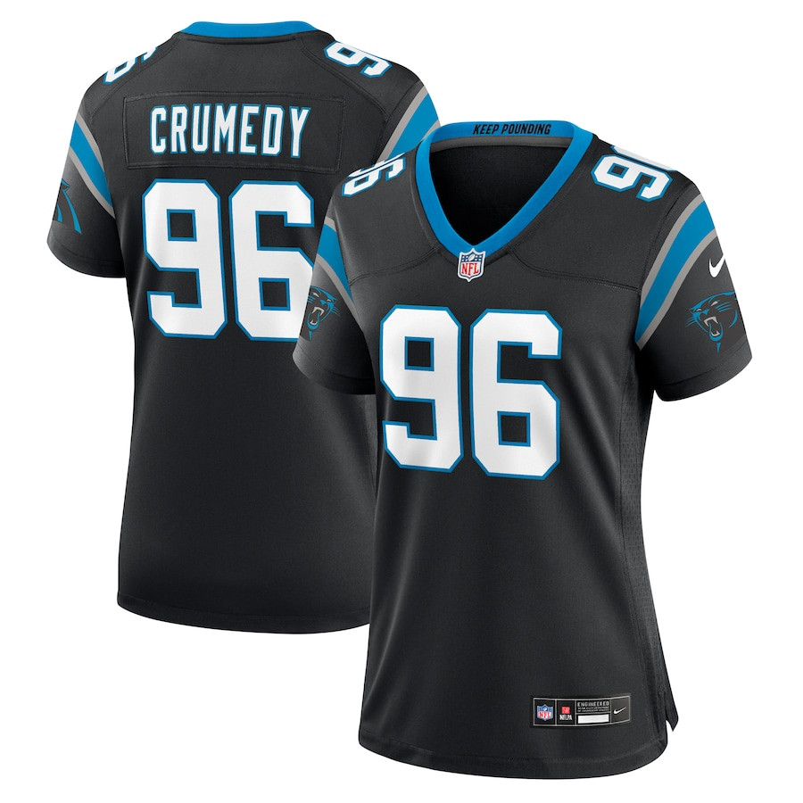 Jaden Crumedy 96 Carolina Panthers Women's Game Jersey - Black Js8336