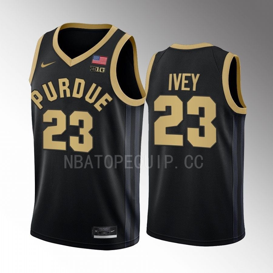 Jaden Ivey 23 Purdue Boilermakers 2022-23 Uniform Jersey College Basketball Black