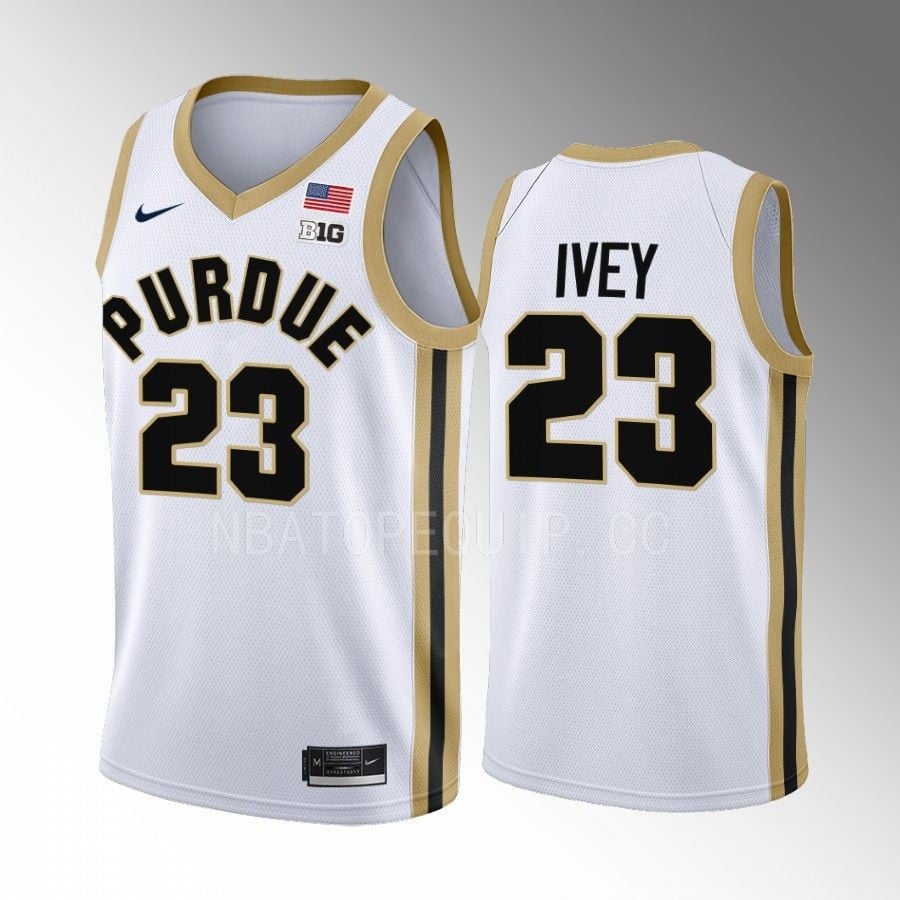Jaden Ivey 23 Purdue Boilermakers 2022-23 Uniform Jersey College Basketball White
