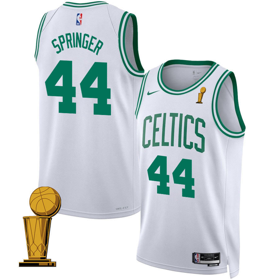 Jaden Springer 44 Boston Celtics 2024 Finals Champions Swingman Jersey - Association Edition - White