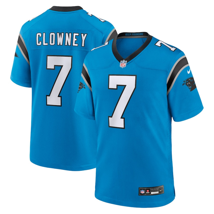 Jadeveon Clowney 7 Carolina Panthers Alternate Game Jersey - Men Blue Js7356