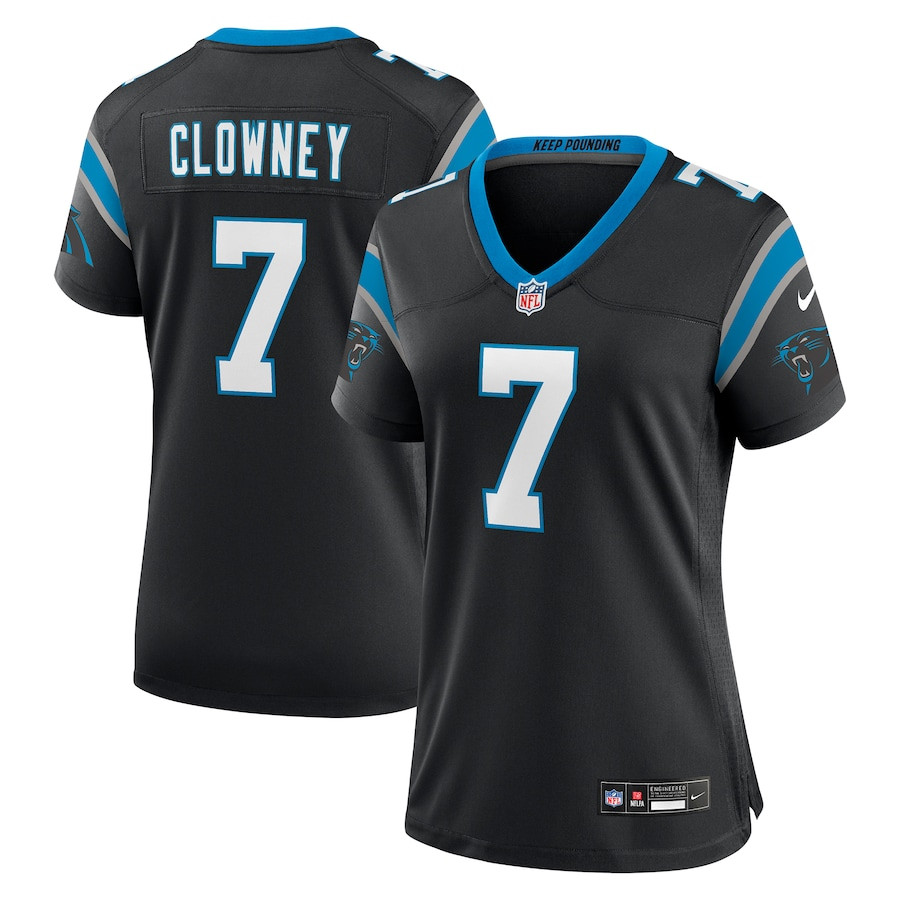 Jadeveon Clowney 7 Carolina Panthers Game Women Jersey - Black Js9108