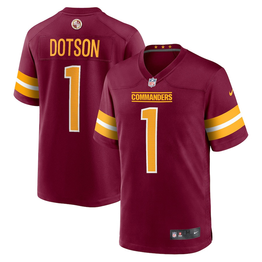 Jahan Dotson 1 Washington Commanders Men Game Jersey - Burgundy Js8594