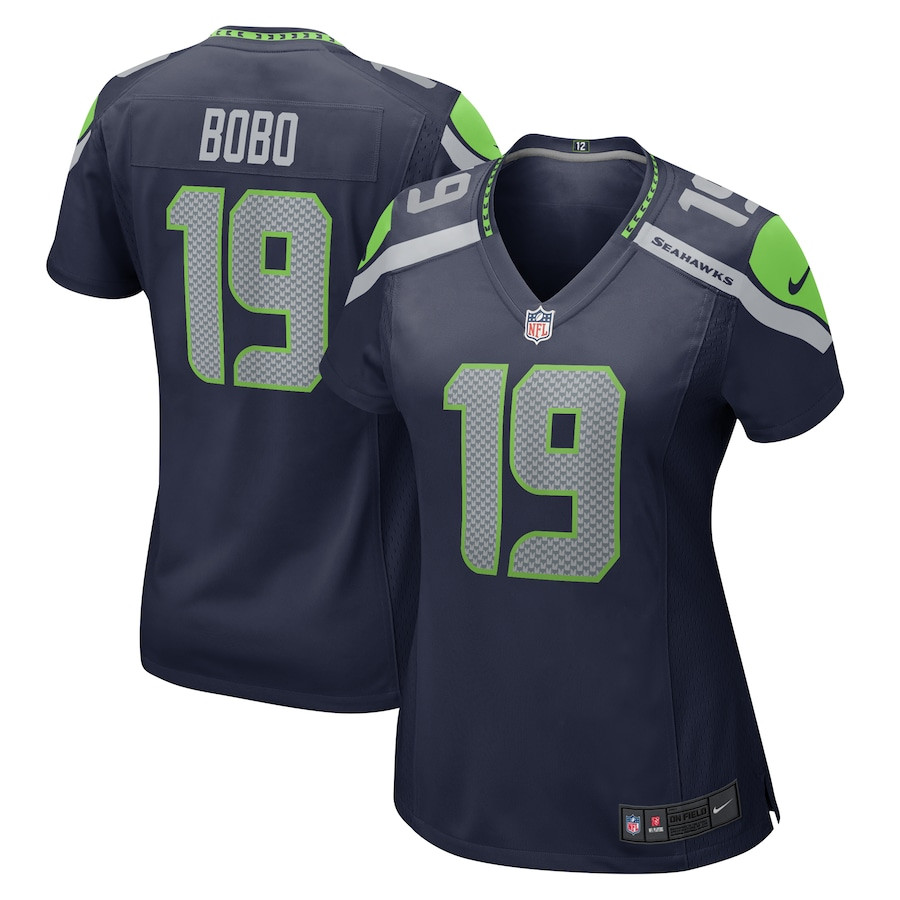 Jake Bobo 19 Seattle Seahawks Women Game Jersey - College Navy Js6620