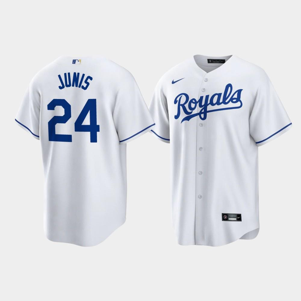 Jakob Junis 24 Kansas City Royals White Home Player Jersey