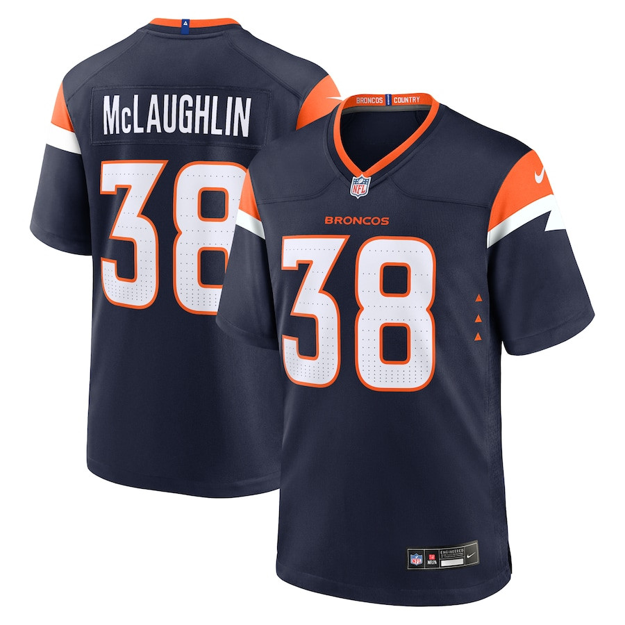Jaleel Mclaughlin 38 Denver Broncos Alternate Game Men Jersey - Navy Js7185