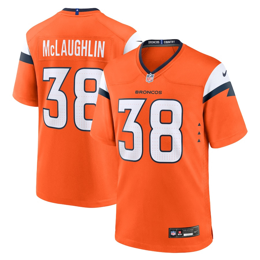 Jaleel Mclaughlin 38 Denver Broncos Team Game Men Jersey - Orange Js5766