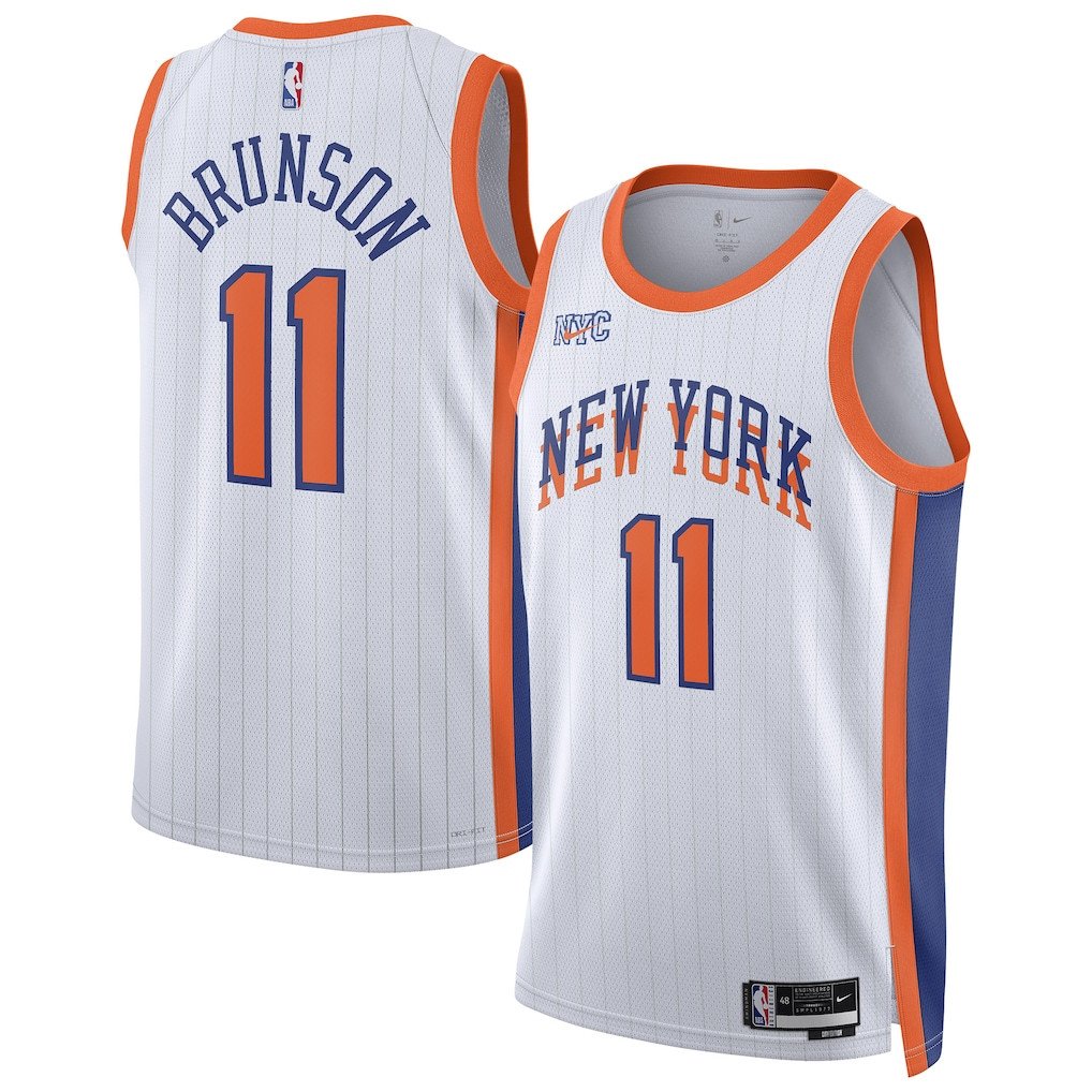 Jalen Brunson 11 New York Knicks Unisex 2024/25 Swingman Player Jersey - City Edition - White