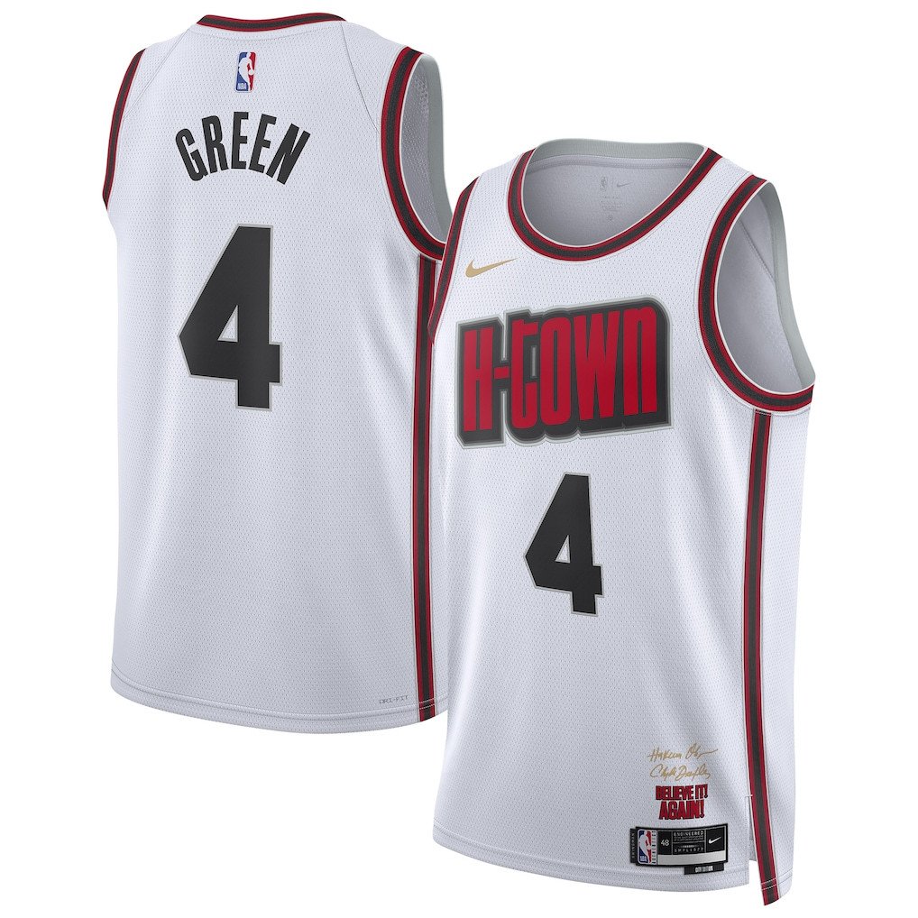 Jalen Green 4 Houston Rockets Unisex 2024/25 Swingman Player Jersey - City Edition - White