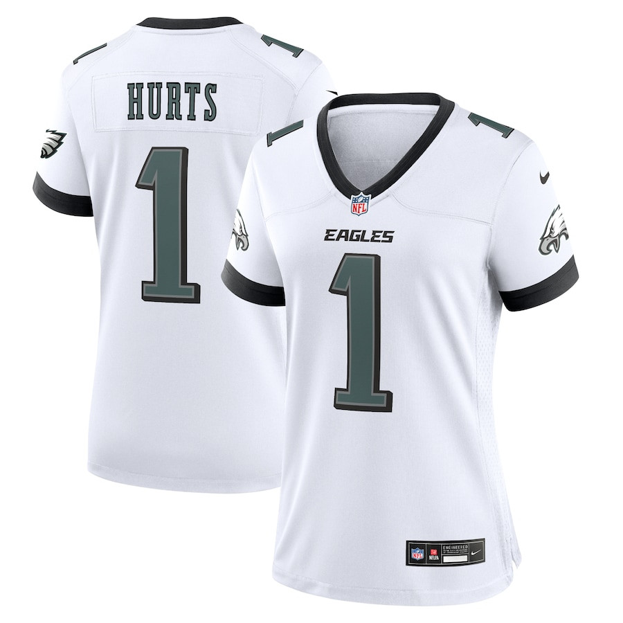 Jalen Hurts 1 Philadelphia Eagles Game Women Jersey - White Js7804