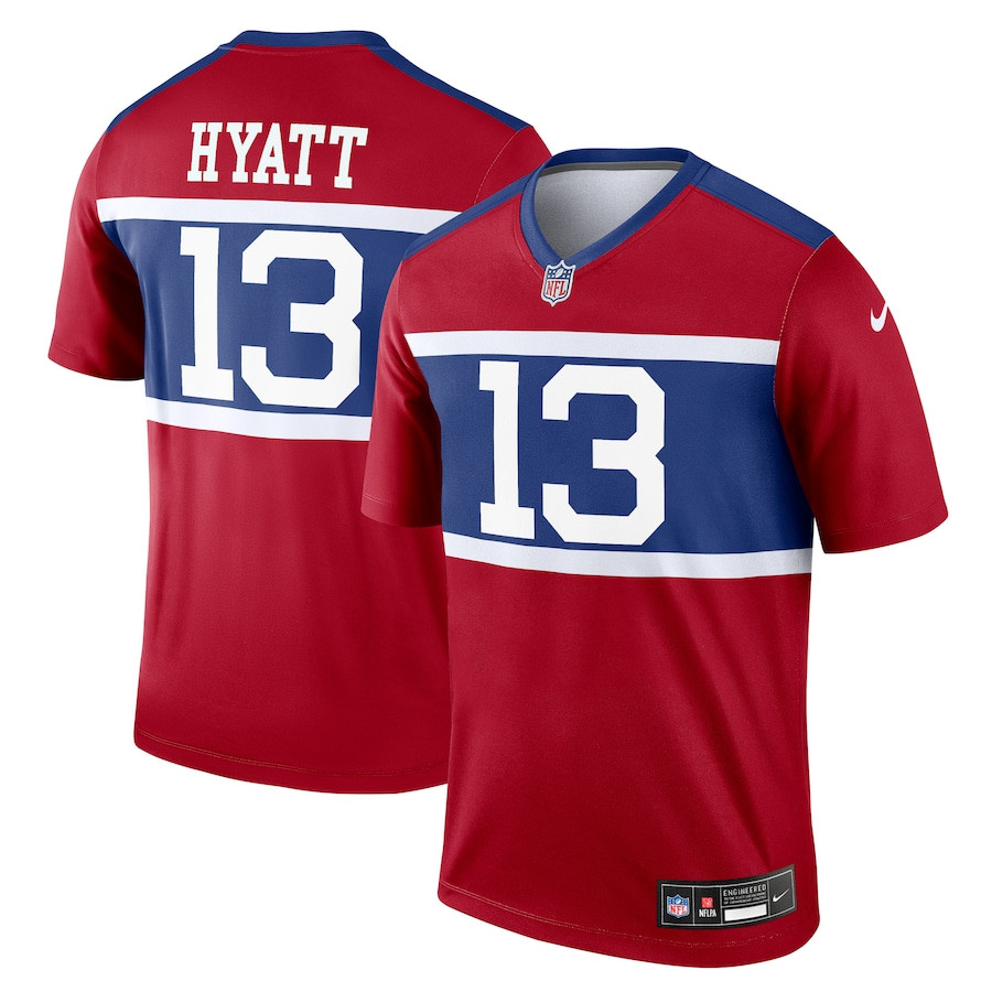 Jalin Hyatt 13 New York Giants Alternate Legend Player Men Jersey - Century Red Js3142