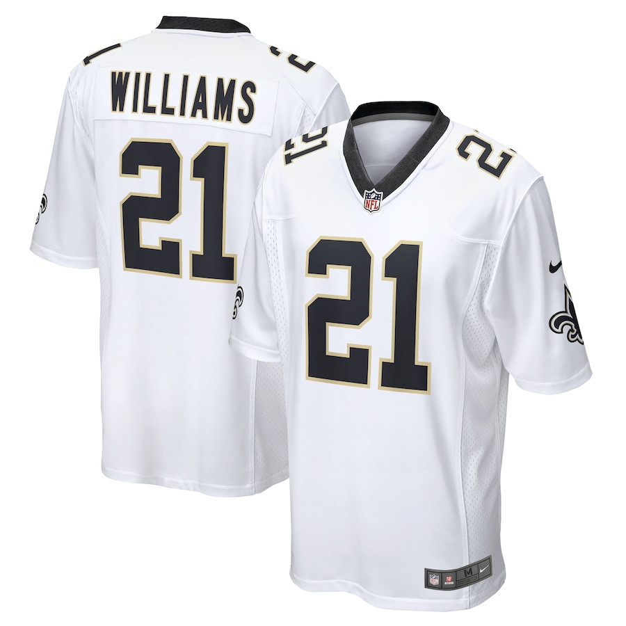 Jamaal Williams 21 New Orleans Saints Game Jersey - Men, White Js5195