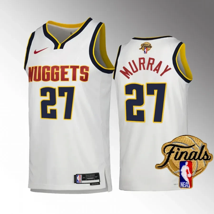 Jamal Murray 27 Denver Nuggets 2023 Nba Finals Champions Edition Jersey - White