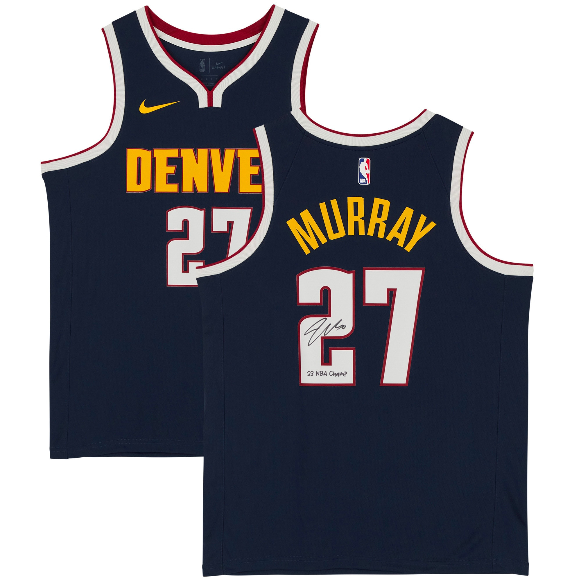 Jamal Murray 27 Denver Nuggets 2023 Nba Finals Champions With "23 Nba Champ" - Jersey