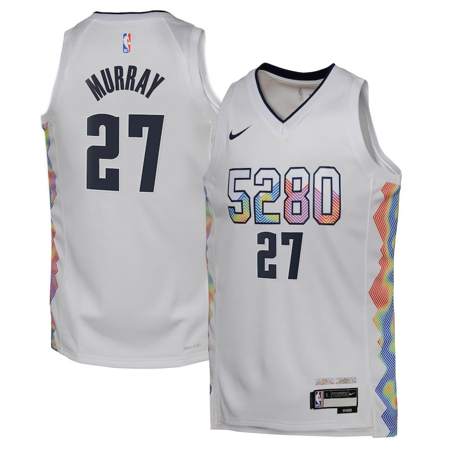 Jamal Murray 27 Denver Nuggets 2024/25 Swingman Player Youth Jersey - City Edition - White