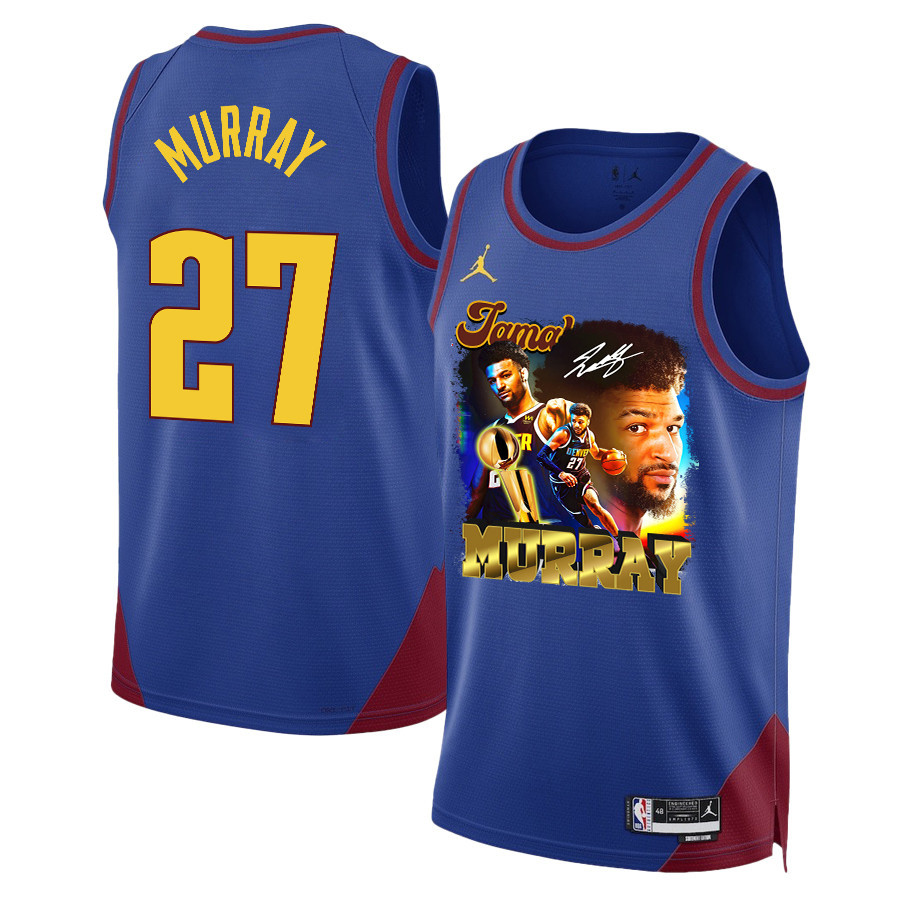 Jamal Murray 27 Denver Nuggets Exciting Guard 2023 Nba Champions Swingman Jersey - Blue