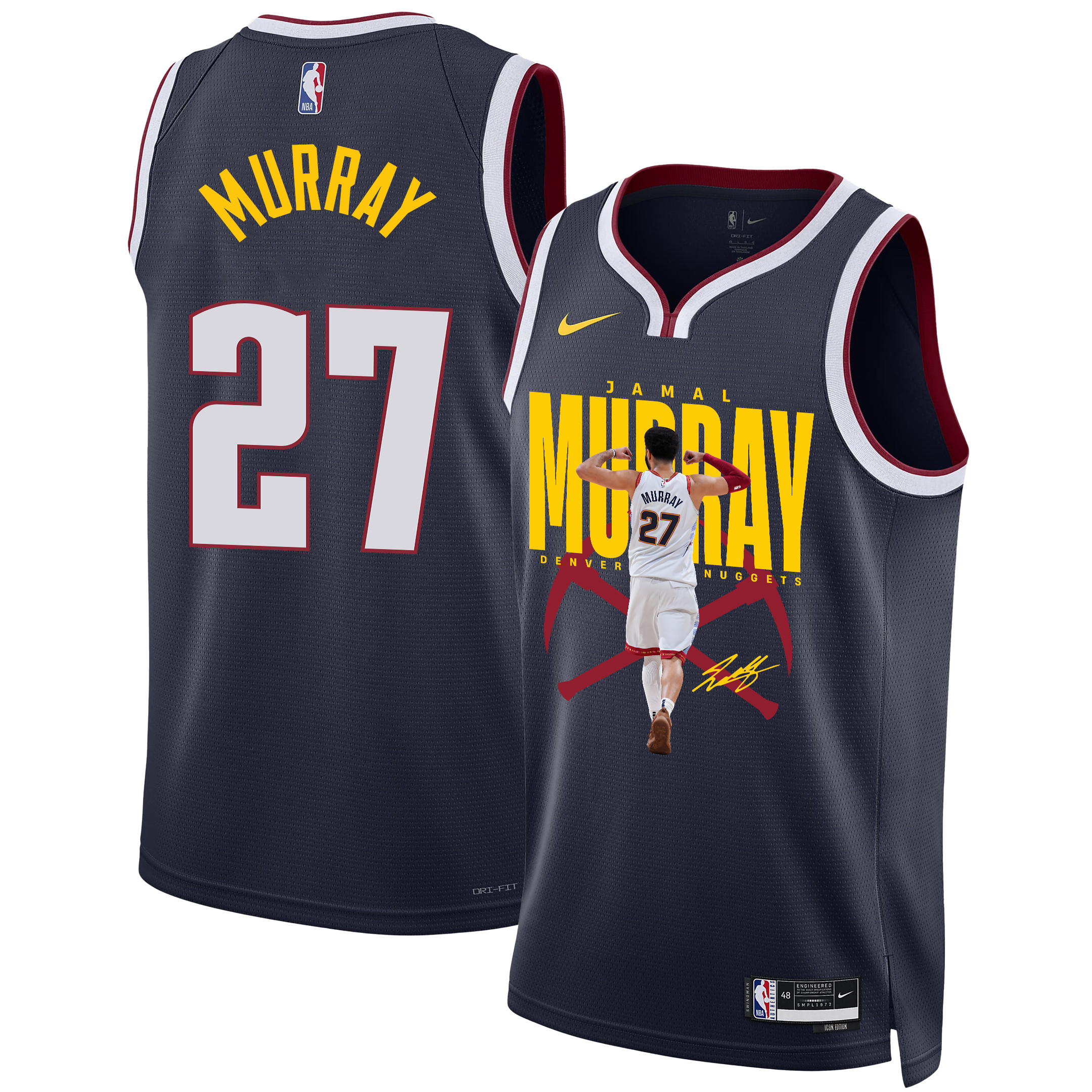 Jamal Murray 27 Denver Nuggets Fastbreak Phenom 2023 Nba Champions Swingman Jersey - Black