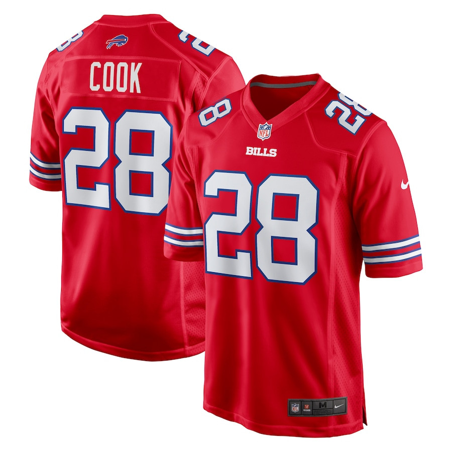 James Cook 28 Buffalo Bills Men Alternate Game Jersey - Red Js3855
