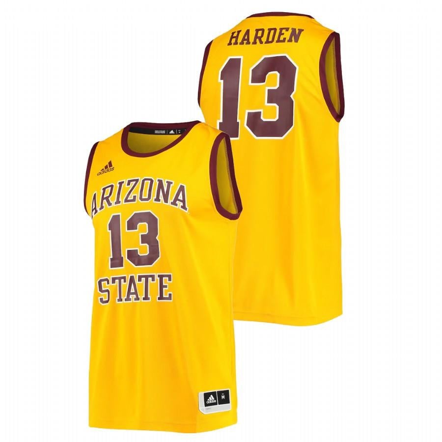 James Harden 13 Arizona State Sun Devils Gold College Basketball Player Jersey