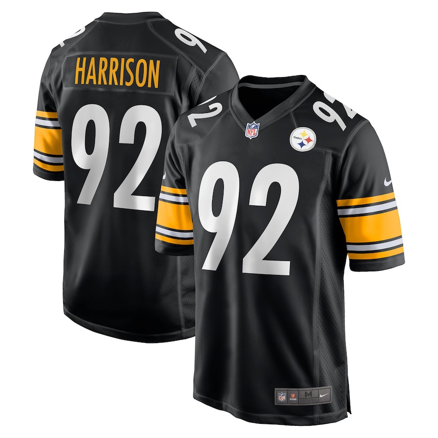 James Harrison 92 Pittsburgh Steelers Men Retired Game Jersey - Black Js6094