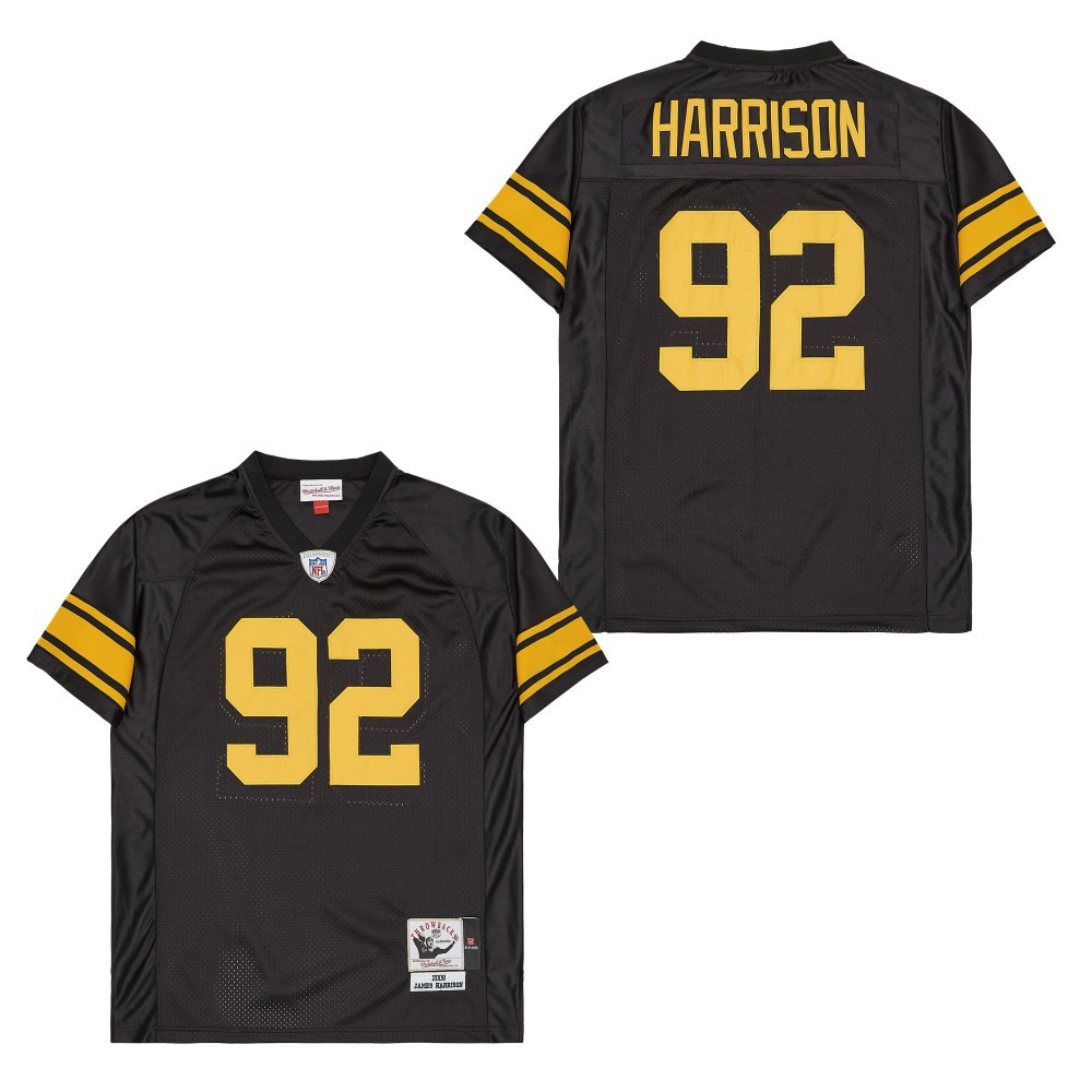 James Harrison 92 Pittsburgh Steelers Retro Throwback Men Jersey - Black Js1461
