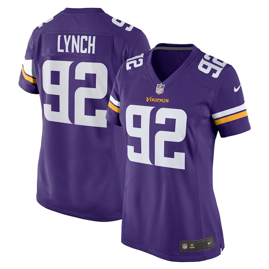 James Lynch 92 Minnesota Vikings Women Game Jersey - Purple Js7166