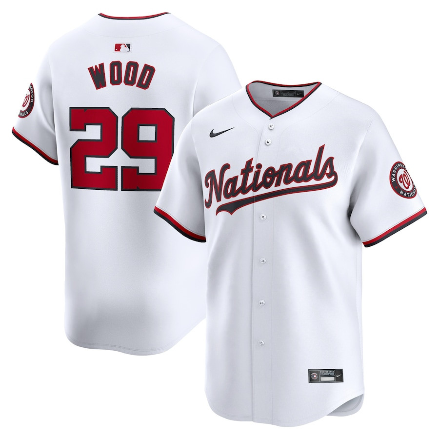 James Wood 29 Washington Nationals Home Limited Player Men Jersey - White