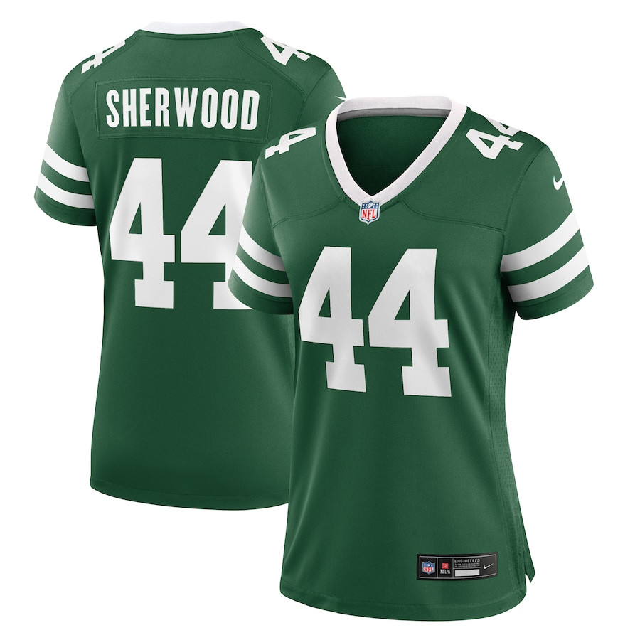 Jamien Sherwood 44 New York Jets Women's Team Game Jersey - Legacy Green Js1904