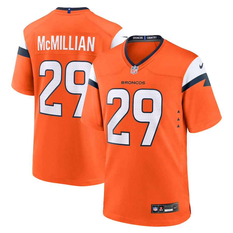 Ja'quan Mcmillian 29 Denver Broncos Team Game Men Jersey - Orange Js2389