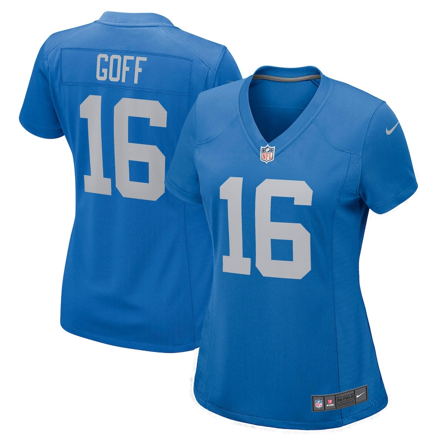 Jared Goff 16 Detroit Lions Women's Game Player Jersey - Blue Js6920