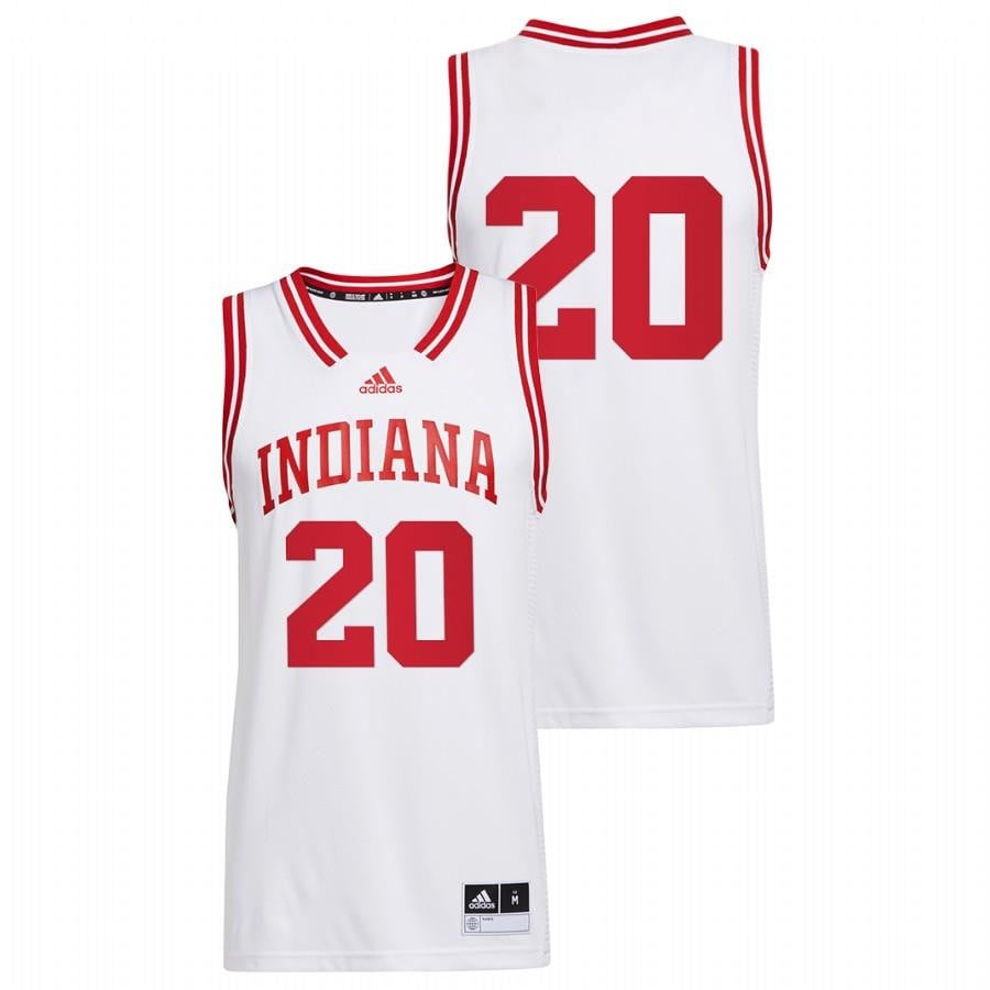Jared Jeffries 20 White Indiana Hoosiers Basketball Reverse Retro Jersey