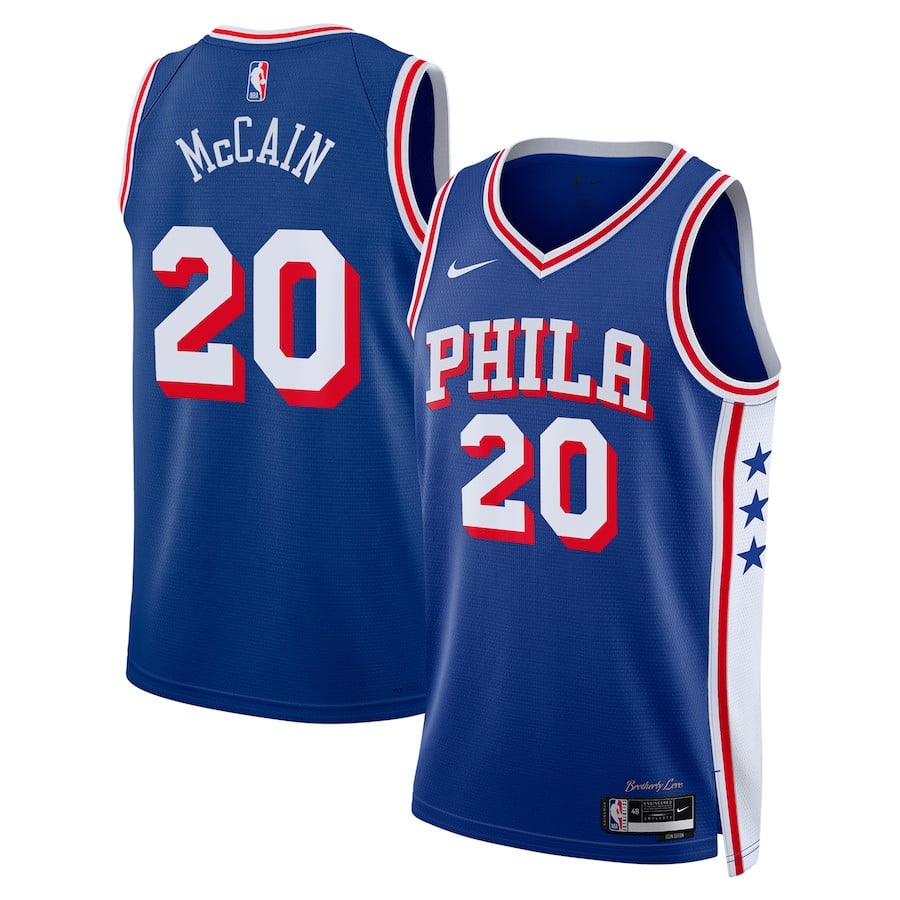 Jared Mccain 20 Philadelphia 76ers Swingman Jersey - Icon Edition - Royal
