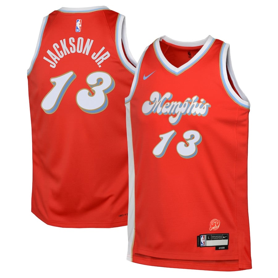 Jaren Jackson Jr. 13 Memphis Grizzlies 2024/25 Swingman Player Youth Jersey - City Edition - Red