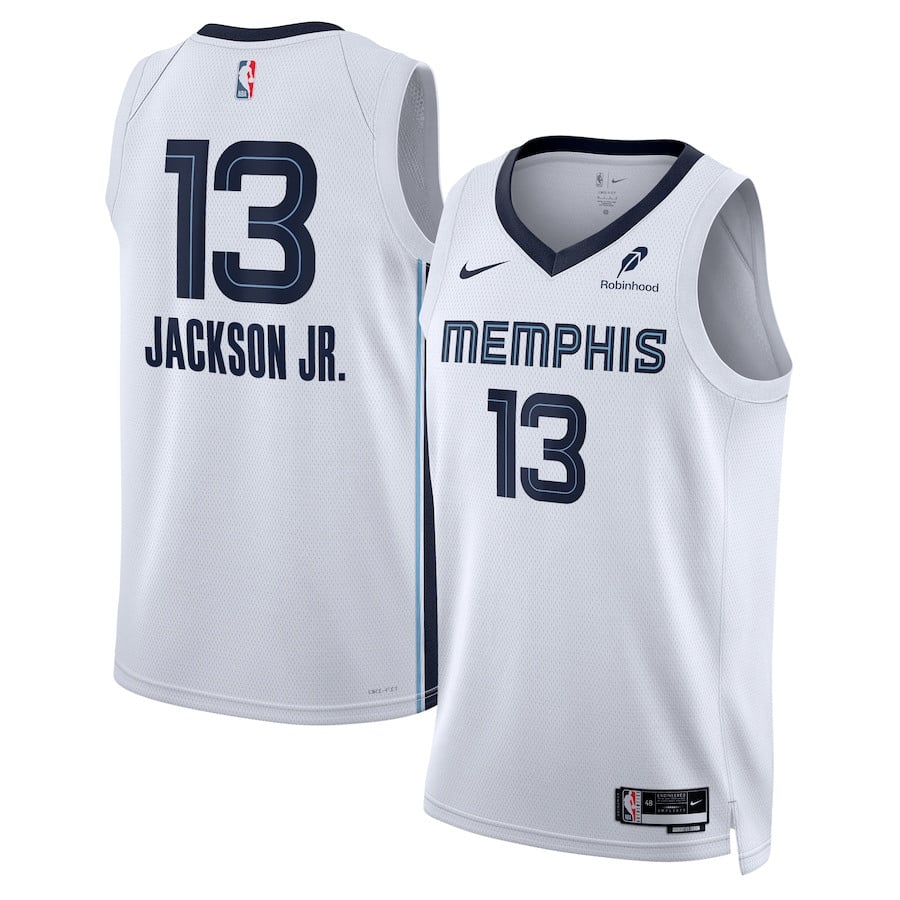 Jaren Jackson Jr. 13 Memphis Grizzlies Unisex Swingman Badge Player Jersey - Association Edition - White