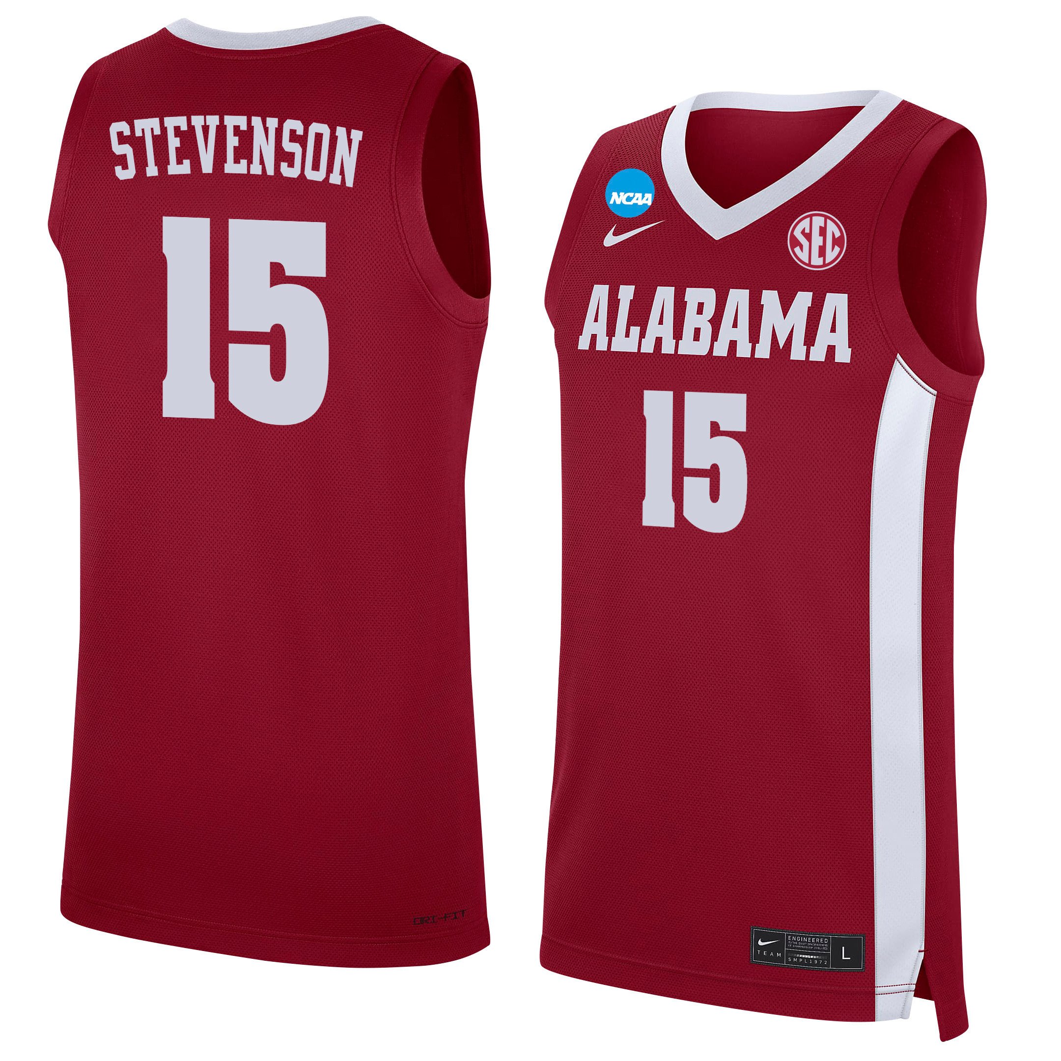 Jarin Stevenson 15 Alabama Crimson Tide 2024 Men's Basketball Jersey - Red, Unisex Jersey