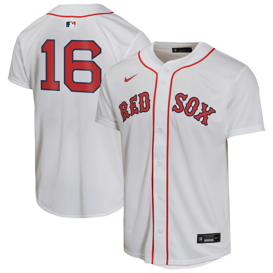 Jarren Duran 16 Boston Red Sox Home Player Game Youth Jersey - White