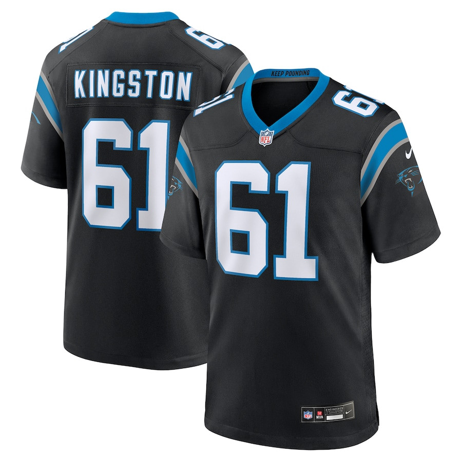 Jarrett Kingston 61 Carolina Panthers Game Men Jersey - Black Js6415