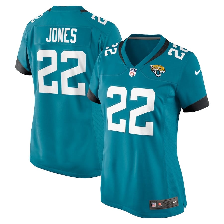 Jarrian Jones 22 Jacksonville Jaguars Women's Game Jersey - Teal Js6390