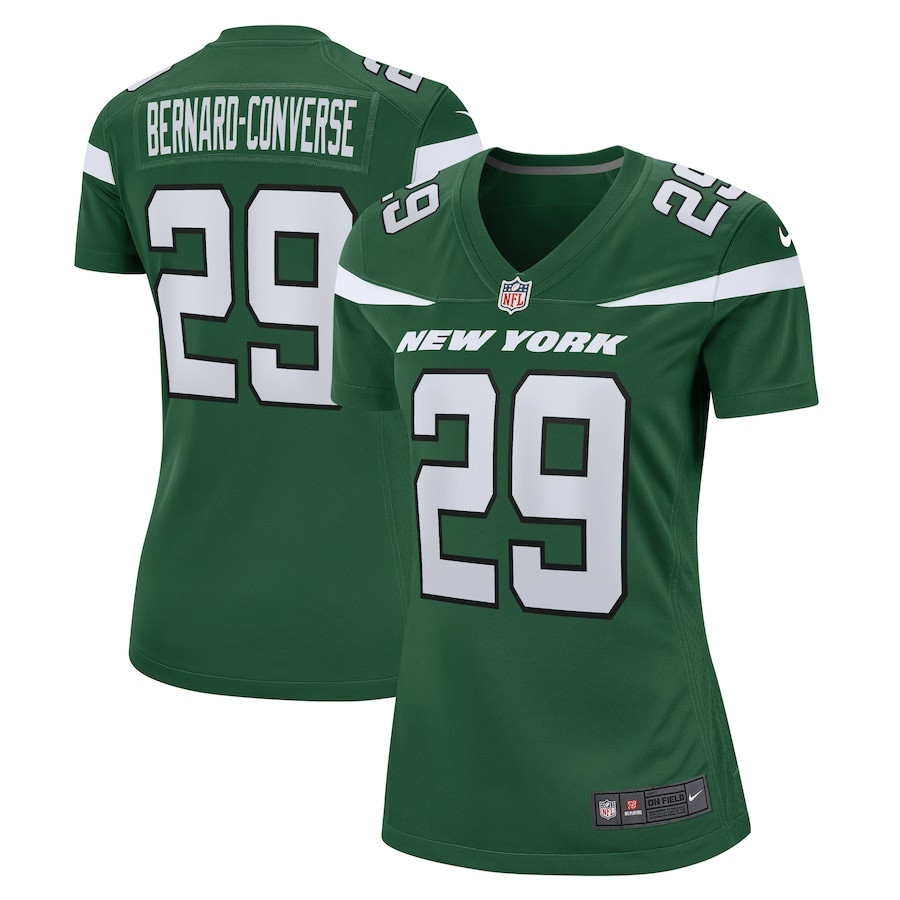 Jarrick Bernard 29 New York Jets Women's Game Jersey - Gotham Green Js1970