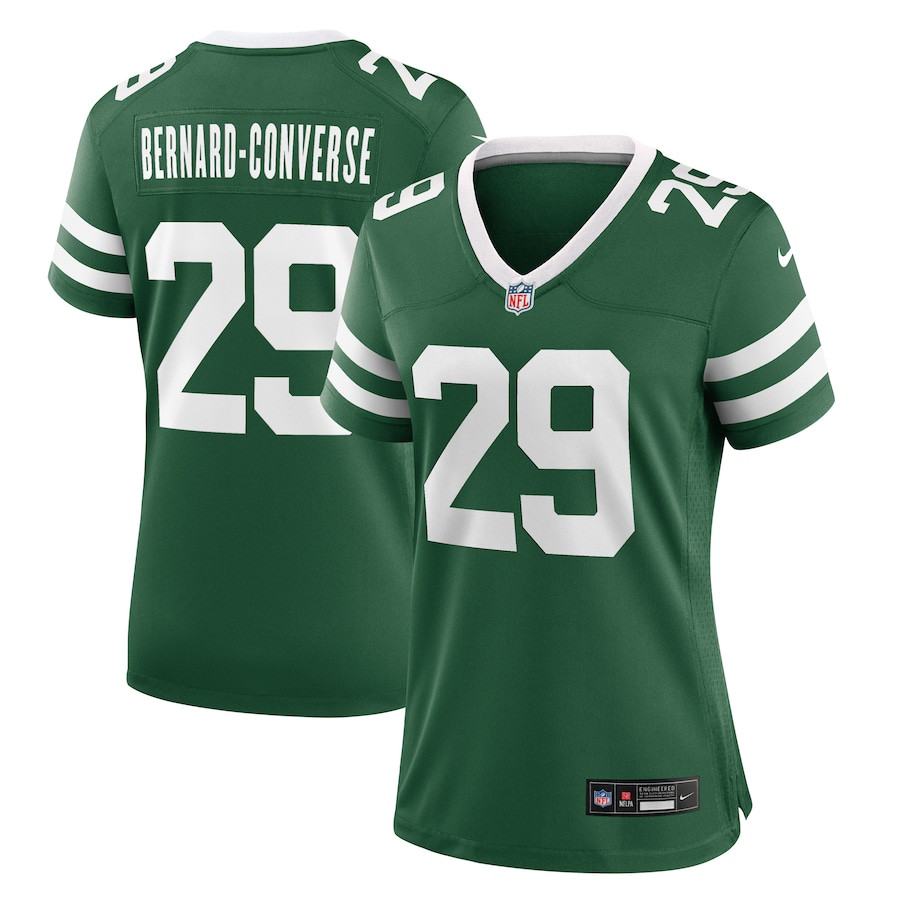 Jarrick Bernard 29 New York Jets Women's Team Game Jersey - Legacy Green Js7802